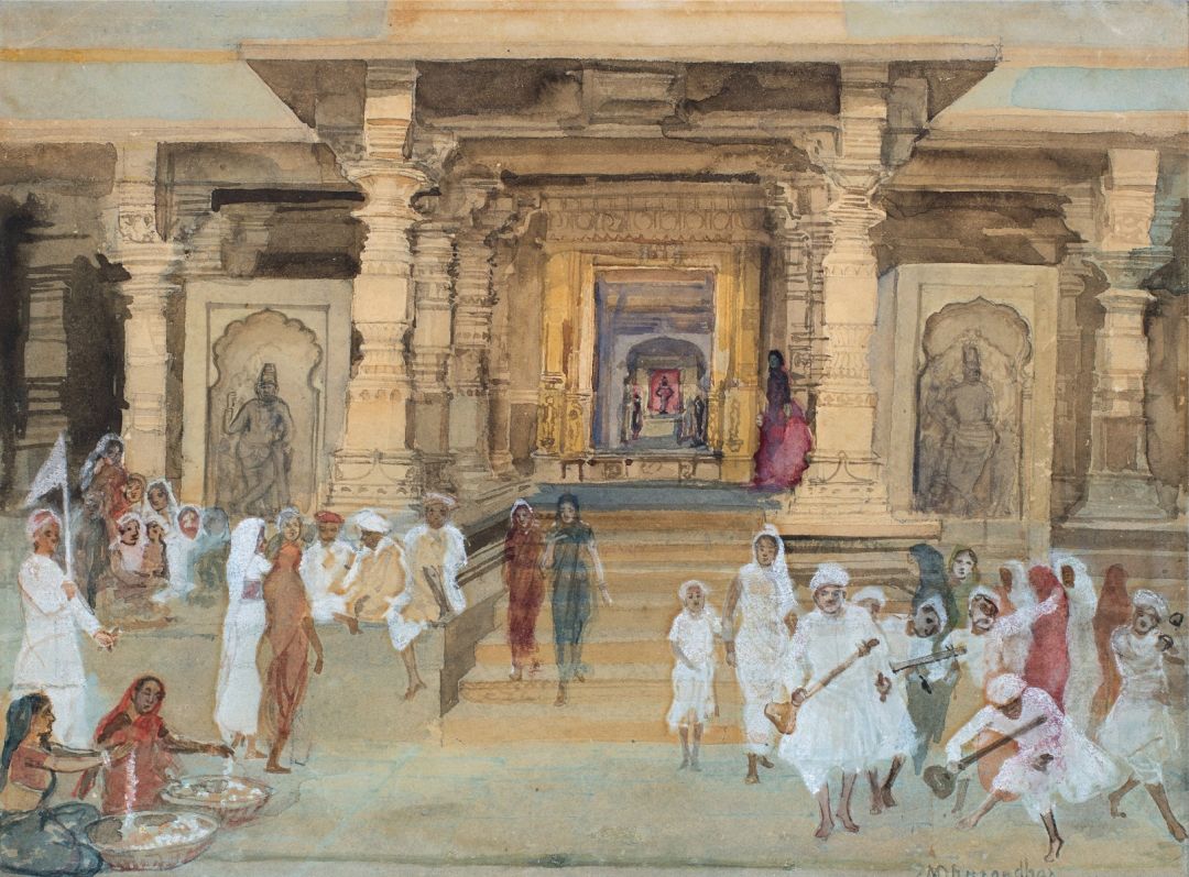 Untitled (Rough Sketch for Glory of Pandharpur)