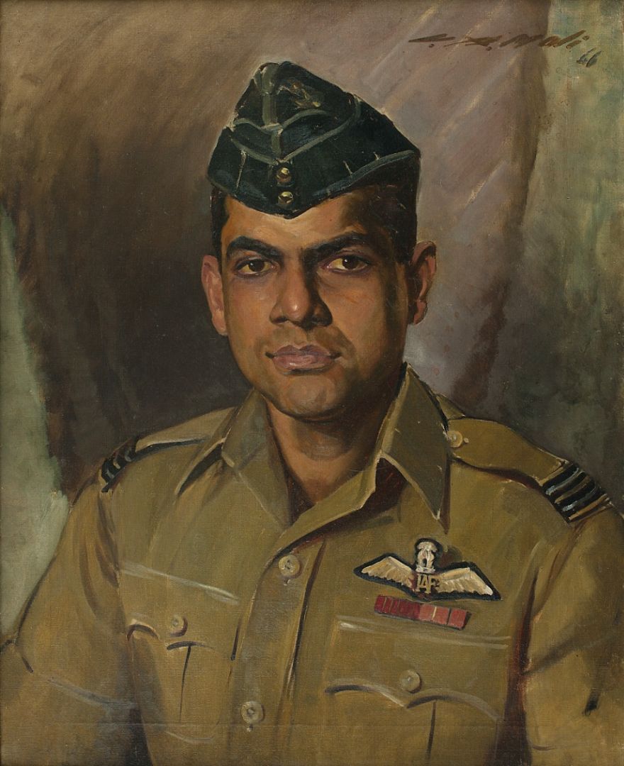 Untitled (Portrait of Squadron Leader Kamal Anand) 