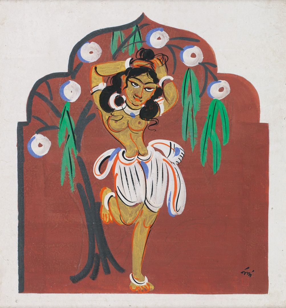 Standing Figure Under A Kadam Tree